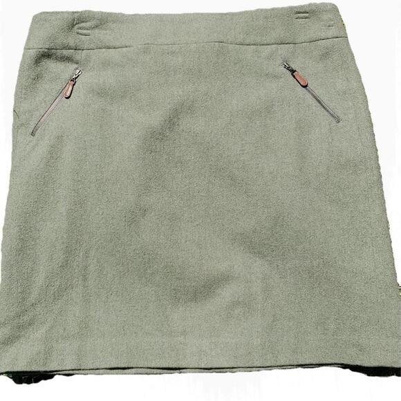 Talbot's Wool Mini Olive Skirt Preppy Dark Academia Twee Workwear Career - Picture 1 of 3
